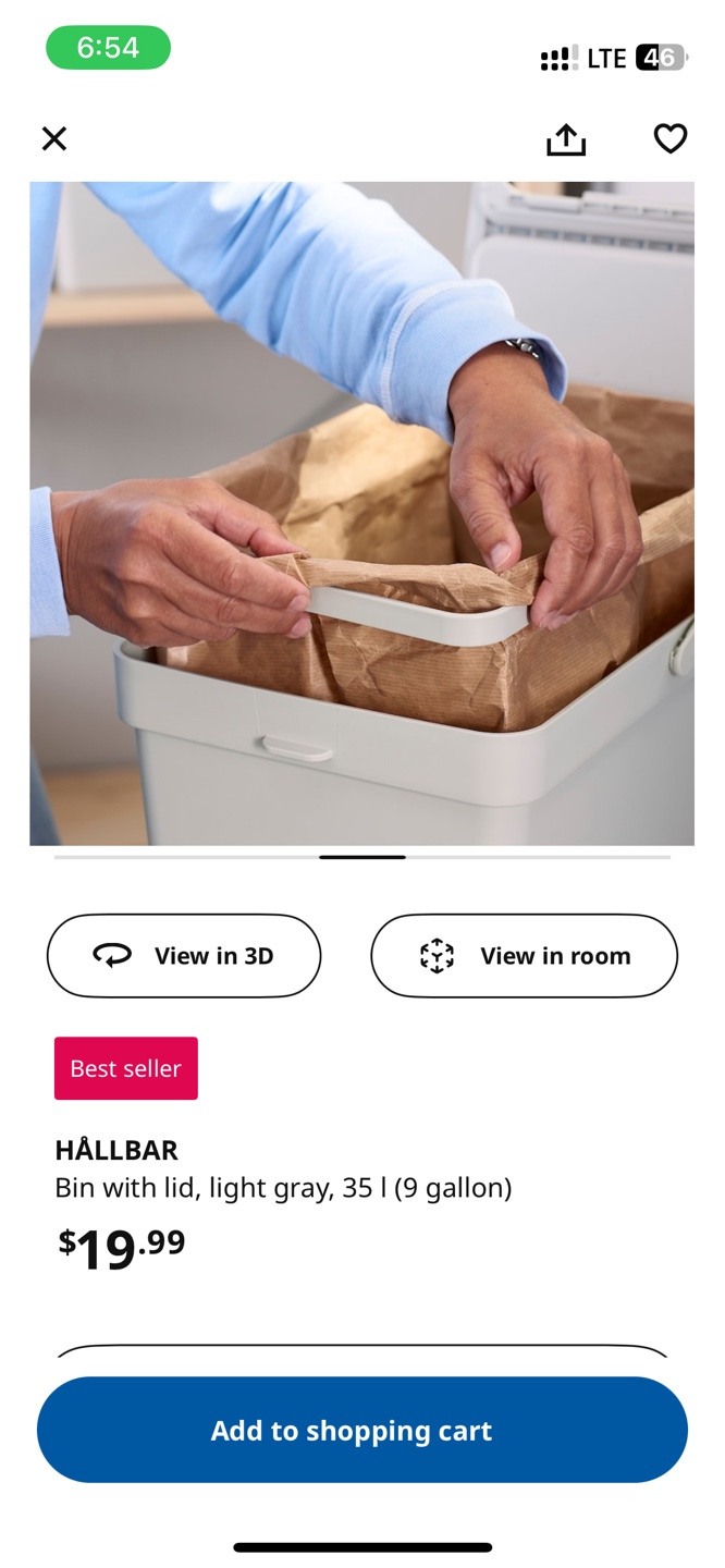 IKEA Trash can with lid, 35L × 2 - photo 5