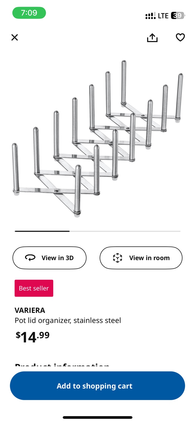 IKEA VARIERA Pot Lid Organizer