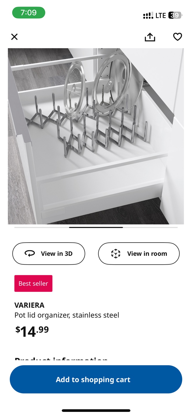 IKEA VARIERA Pot Lid Organizer - photo 2