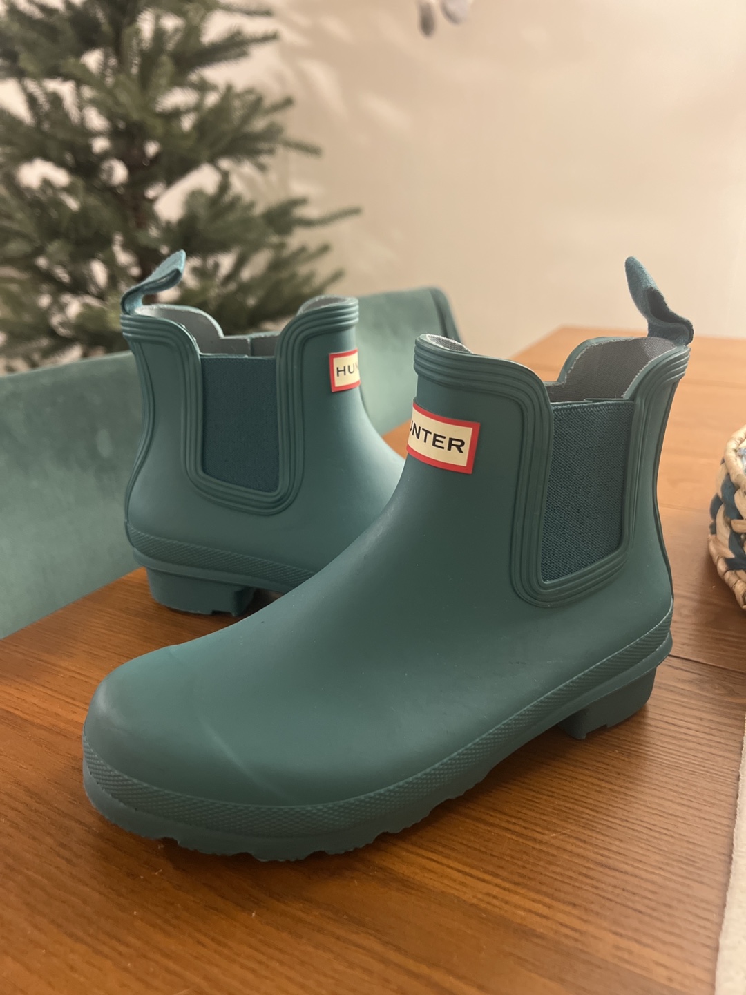 Hunter Chelsea Boots Green