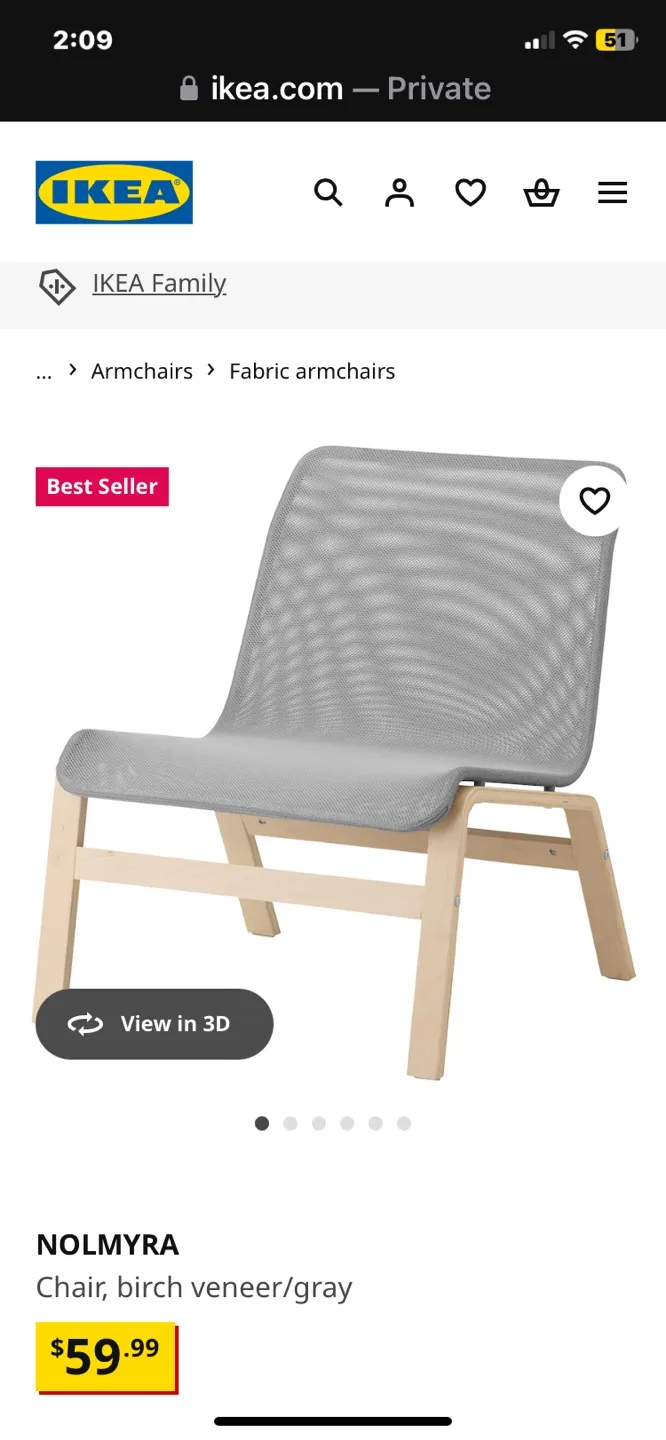 2 IKEA NOLMYRA Chairs image indicator(2)