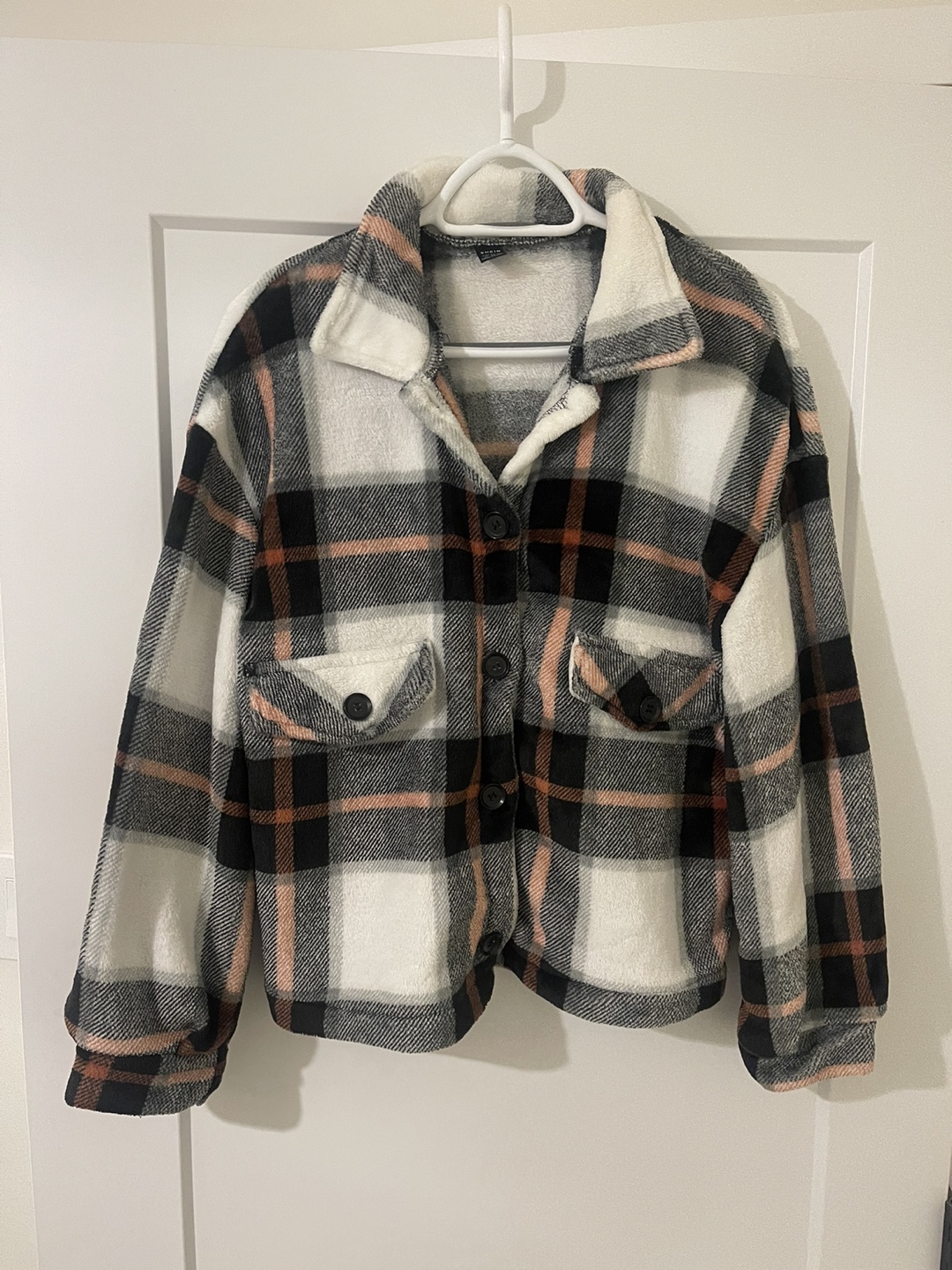 Women's Plaid Flannel Shirt Jacket - photo 4