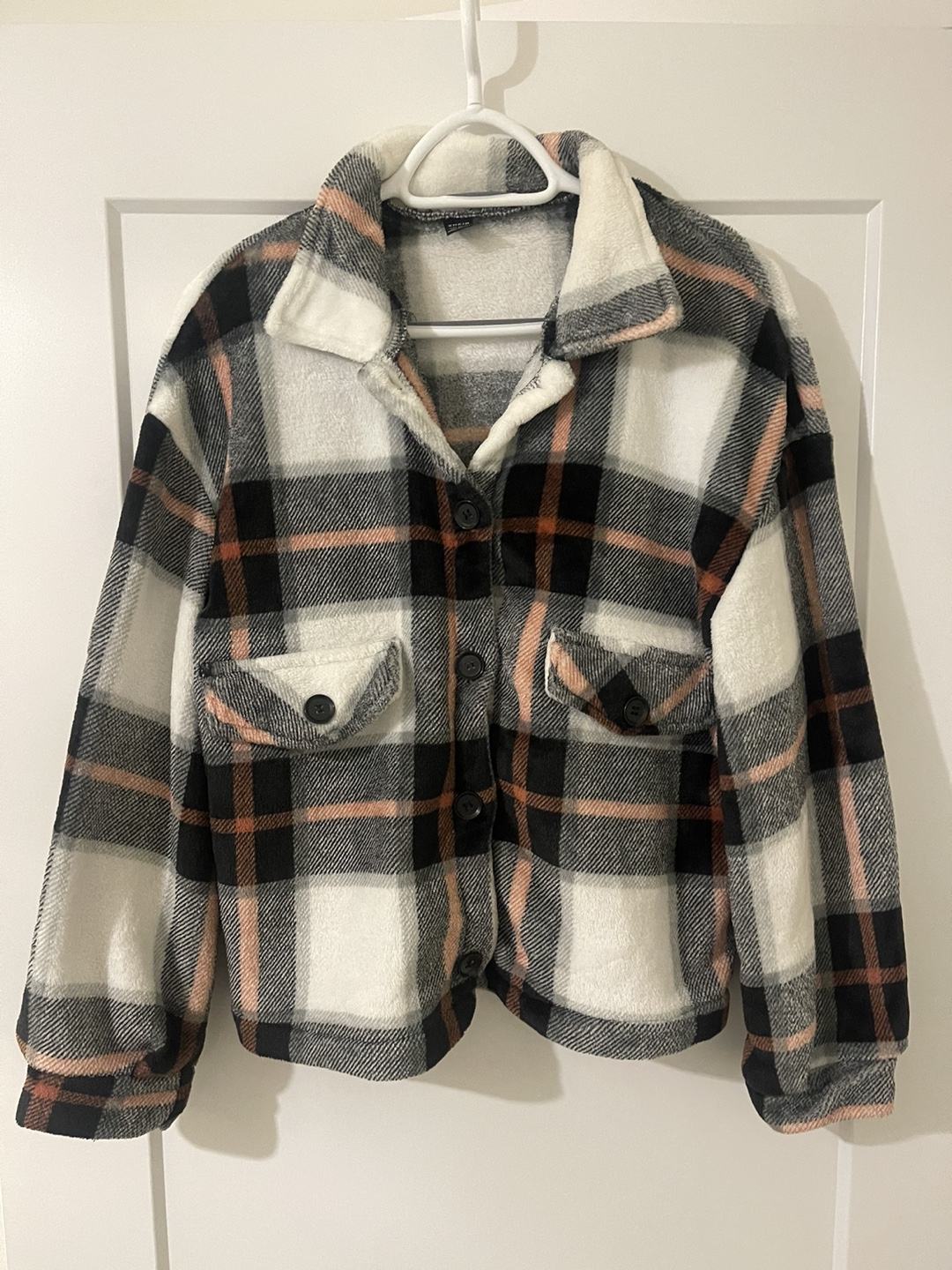 Women's Plaid Flannel Shirt Jacket - photo 5