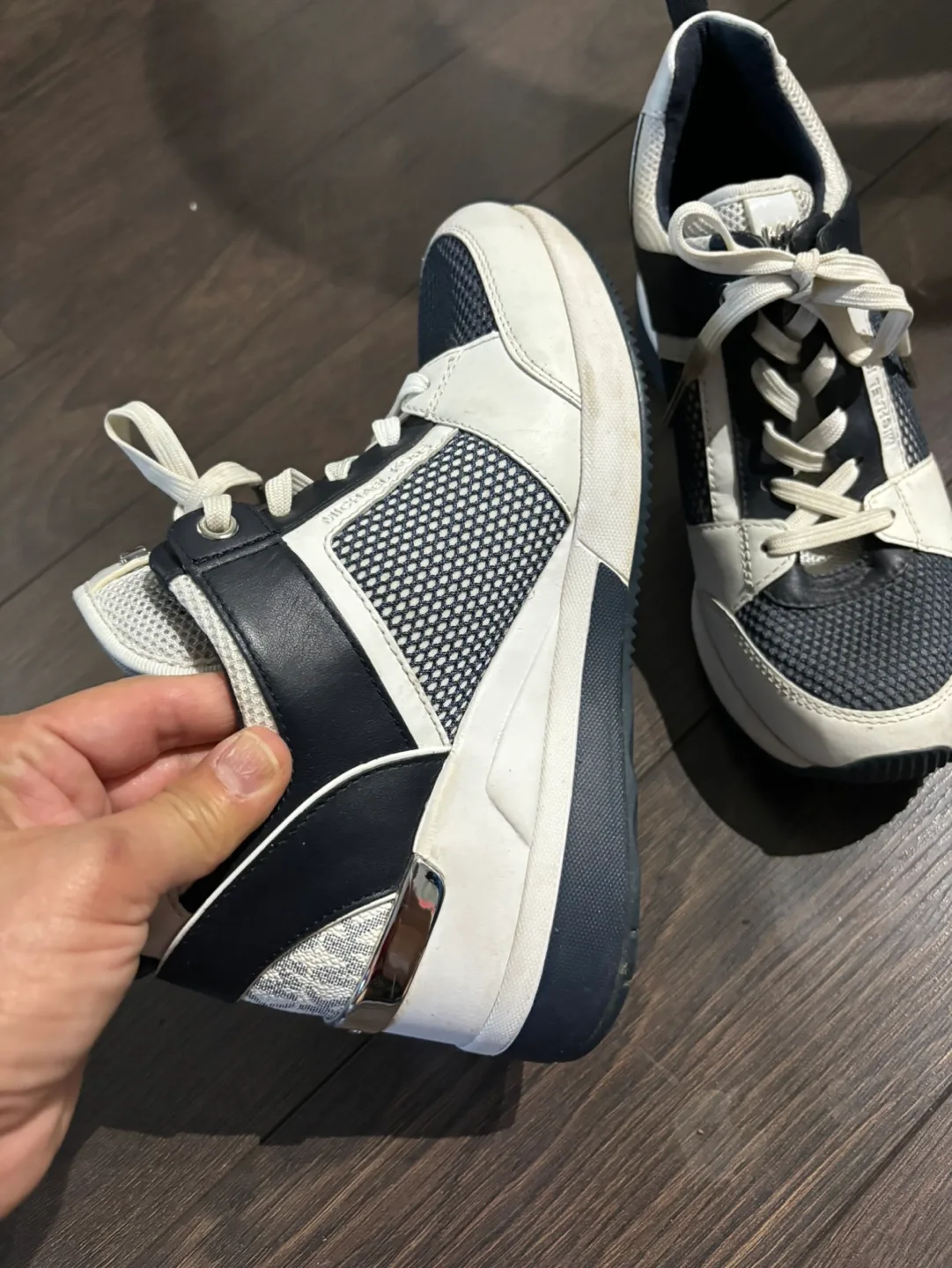 Michael Kors White and Blue Sneakers image indicator(4)