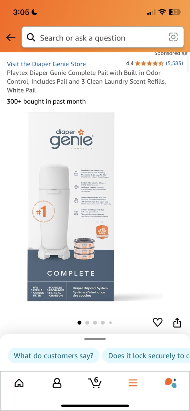 Diaper Genie Complete Diaper Pail System