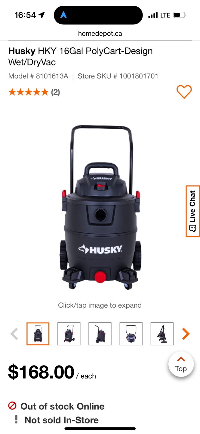 Husky 16 Gallon Wet/Dry Vacuum - photo 2