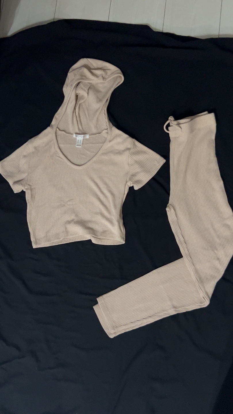 ReVamped Hooded Crop Top and Pants Set