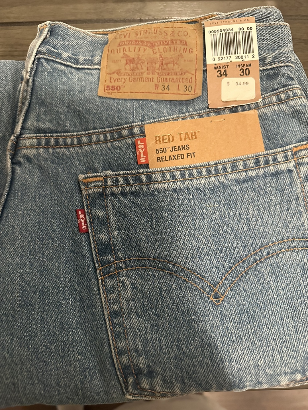 Levi's 550 Relaxed Fit Jeans - 34x30 - photo 2