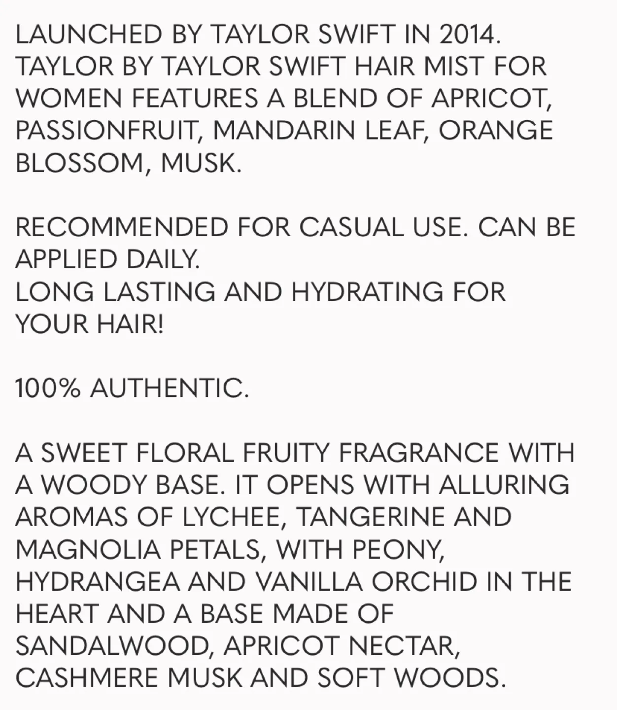 Taylor Swift Scented Hair Mist *RARE!* image indicator(2)