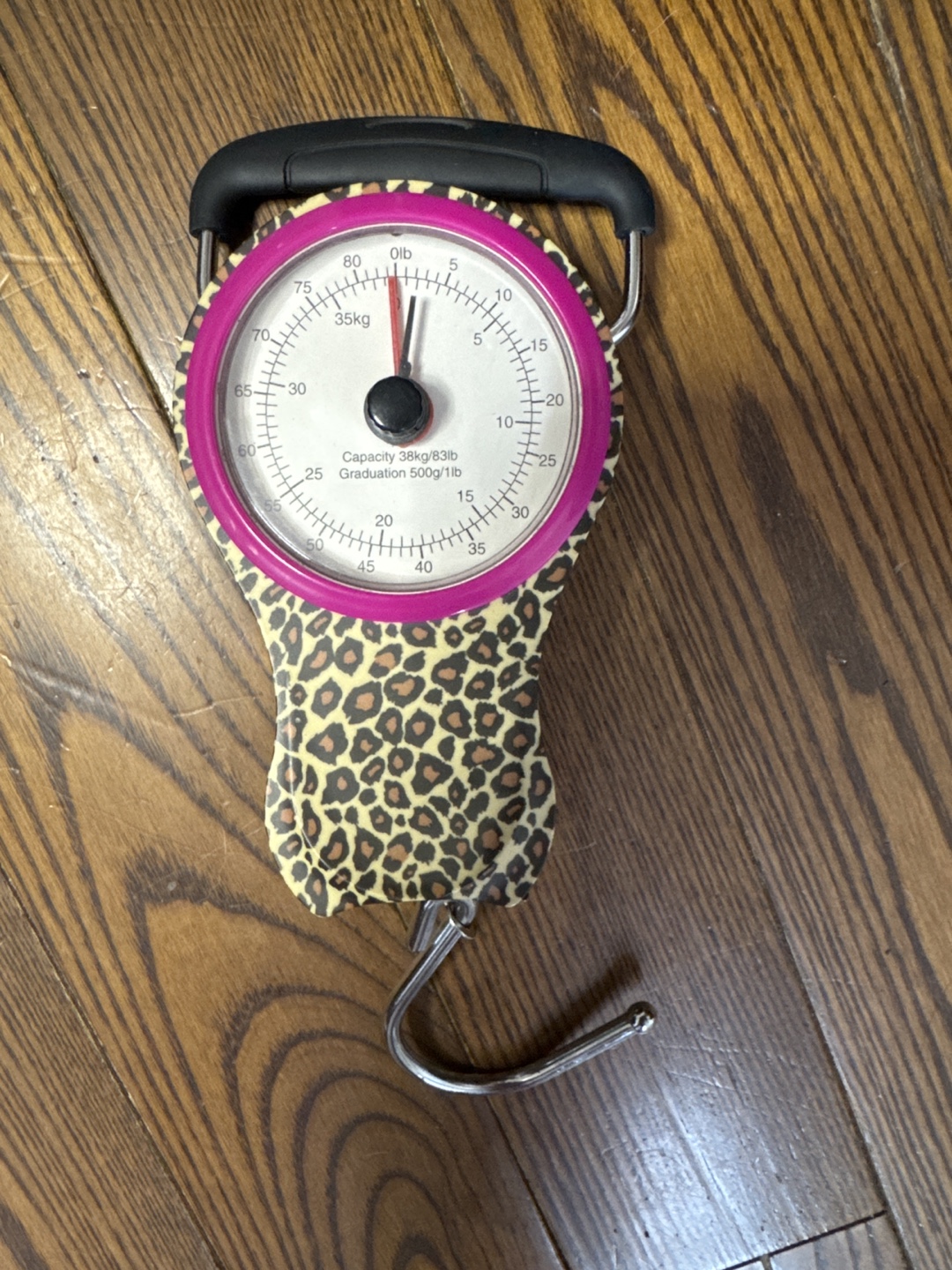 Freecycle!!Pink and leopard print luggage scale