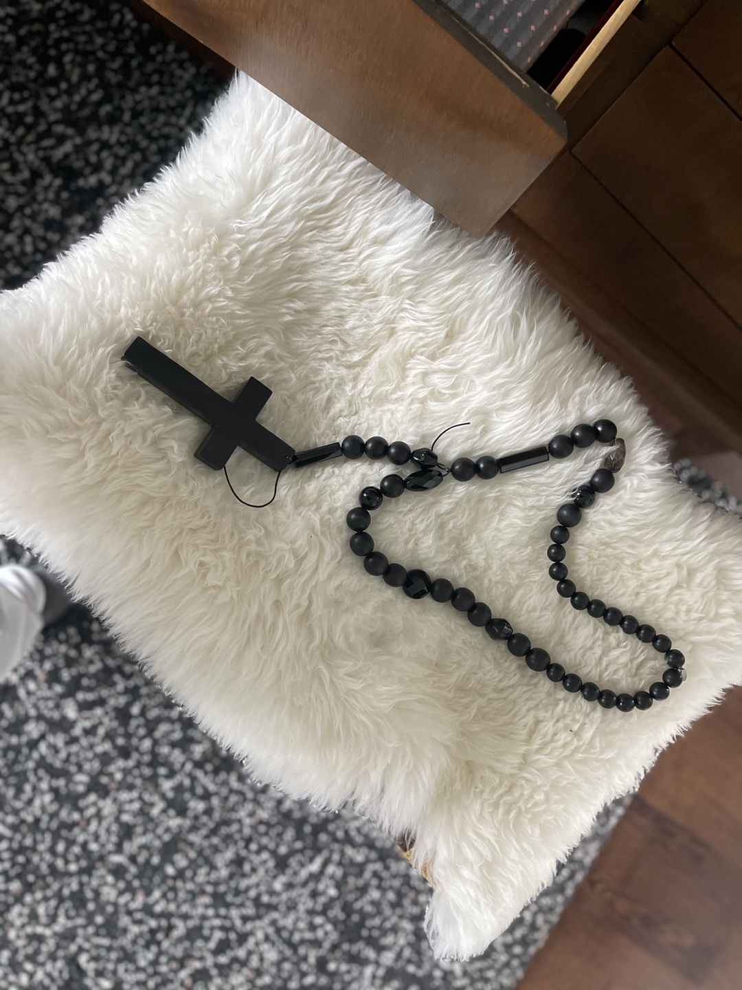 Black Onyx Cross Necklace