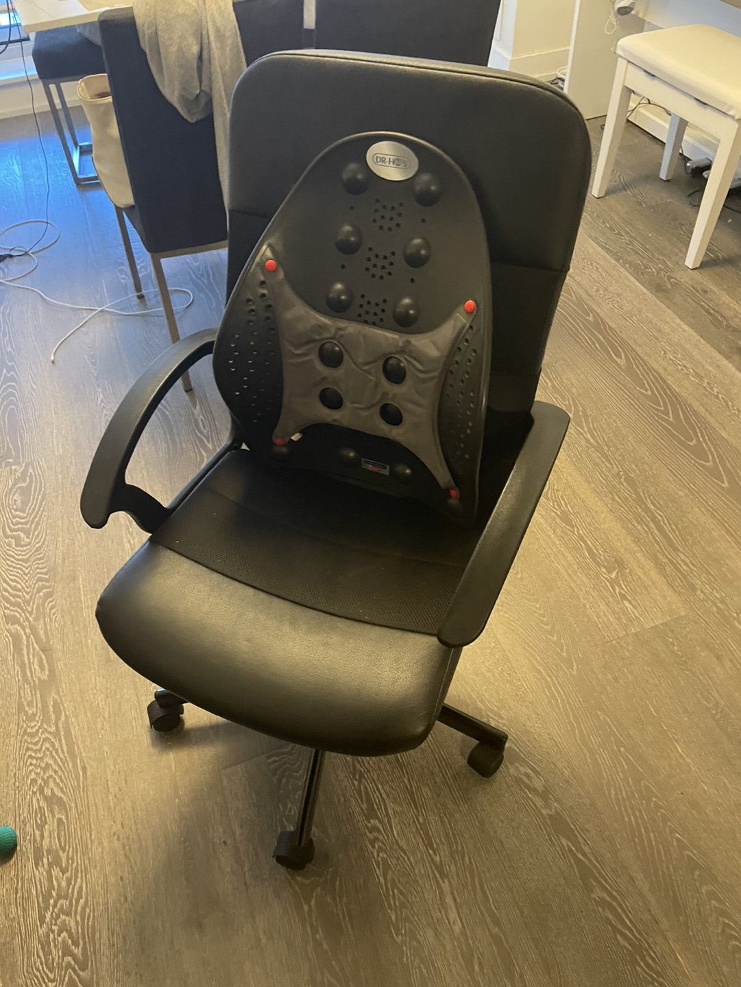 Black IKEA Office Chair with Lumbar Support