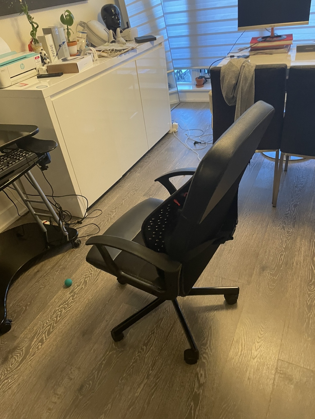 Black IKEA Office Chair with Lumbar Support - photo 2