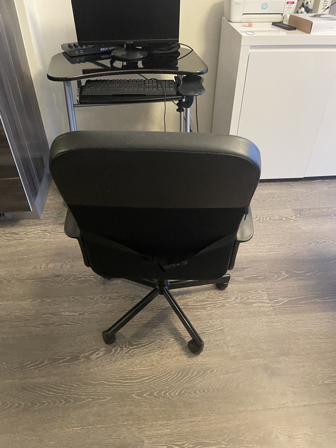 Black IKEA Office Chair with Lumbar Support - photo 3