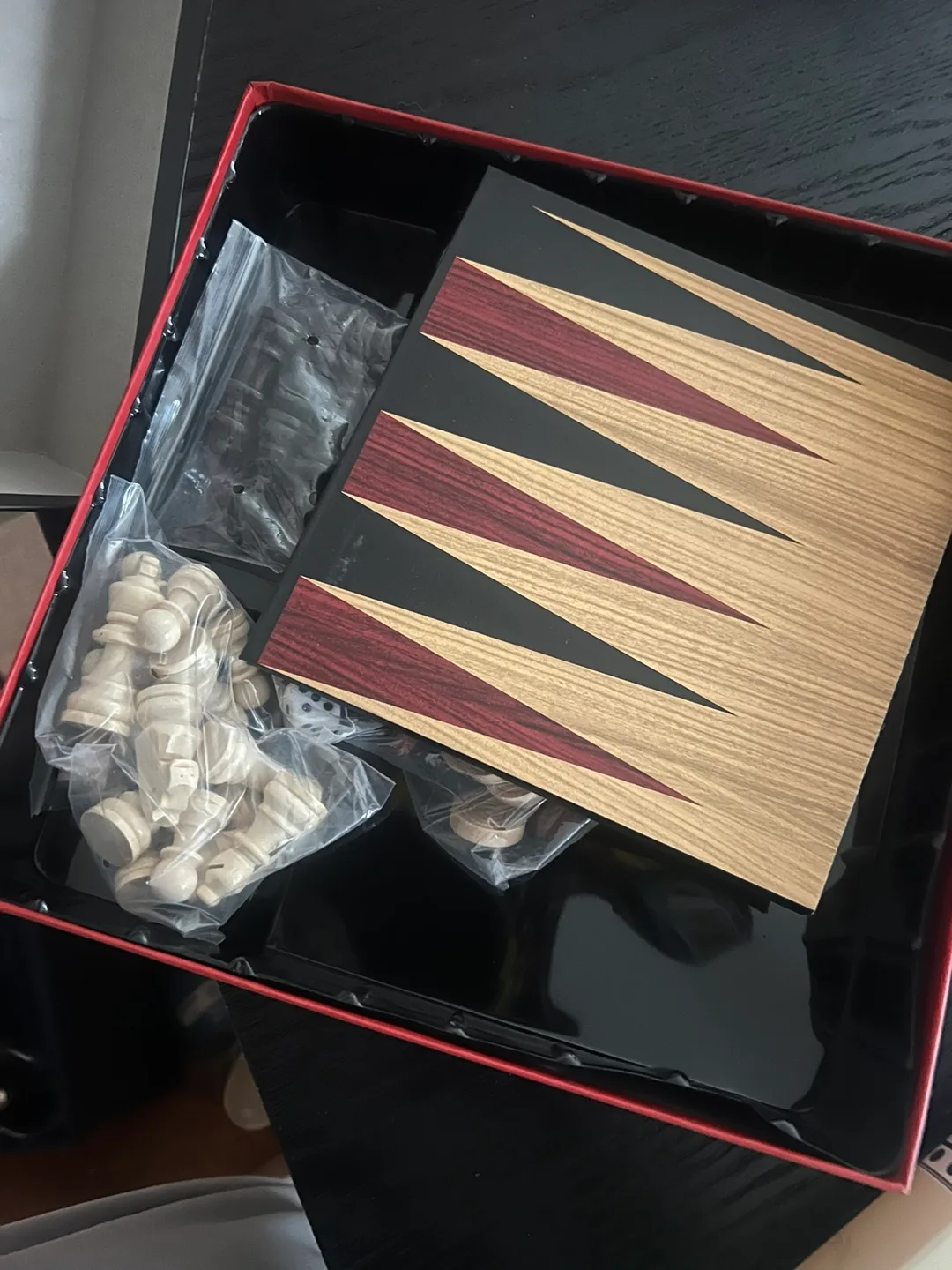 5 Deluxe Games - Real Wood Pieces image indicator(3)