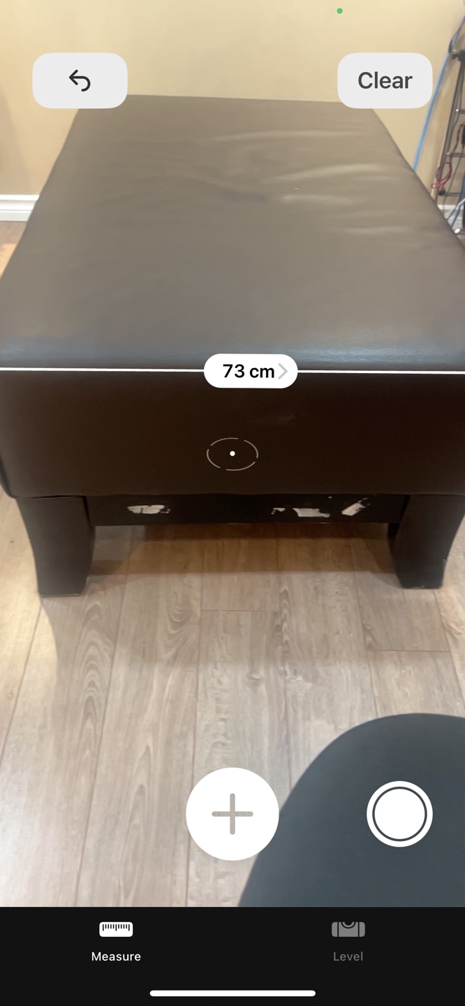 Brown Faux Leather Ottoman