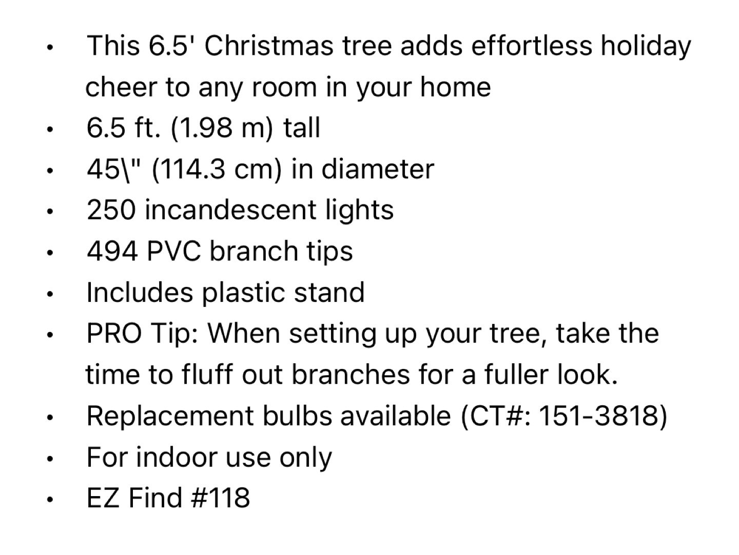 6.5 ft Pre-Lit Artificial Christmas Tree - photo 2