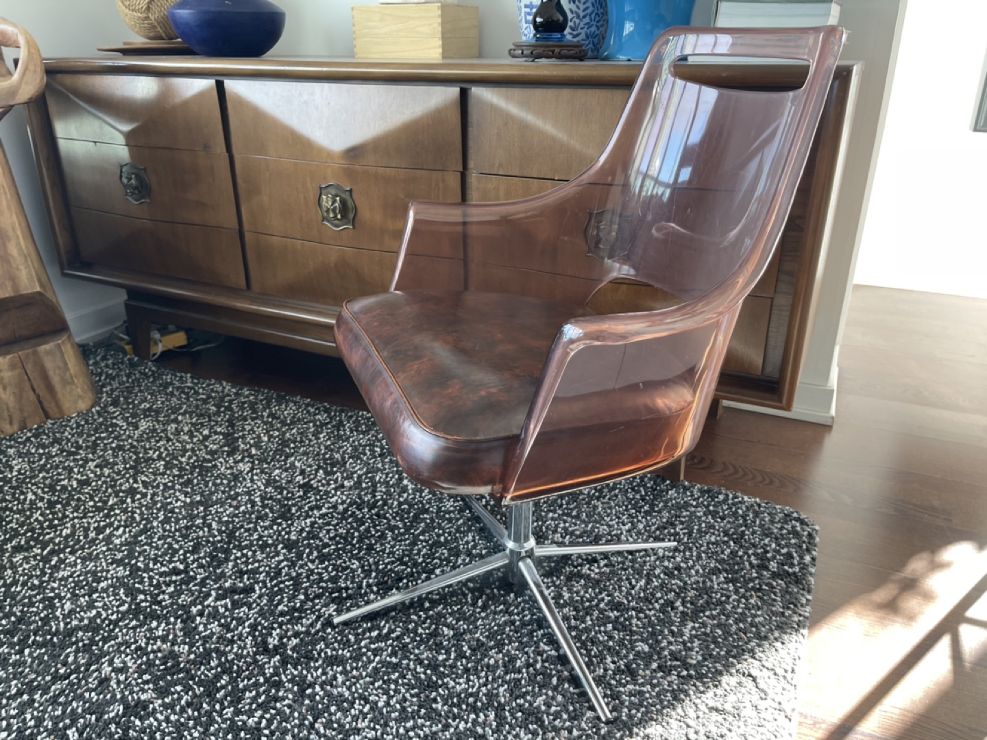 Vintage Mid Century Modern Swivel Chair - photo 3