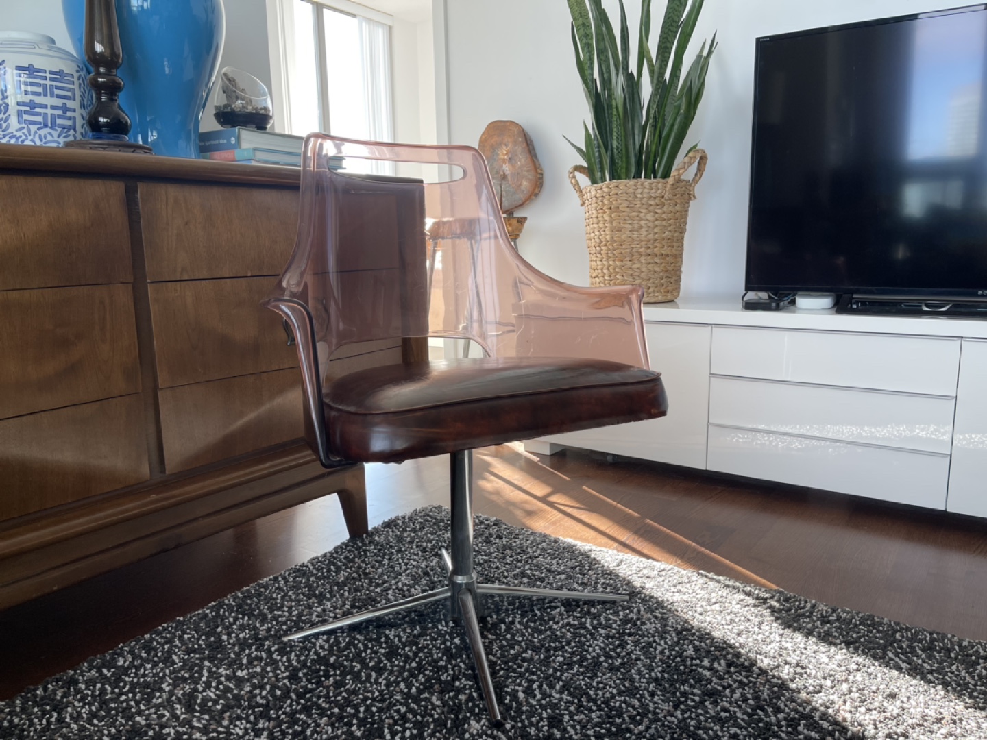 Vintage Mid Century Modern Swivel Chair - photo 4