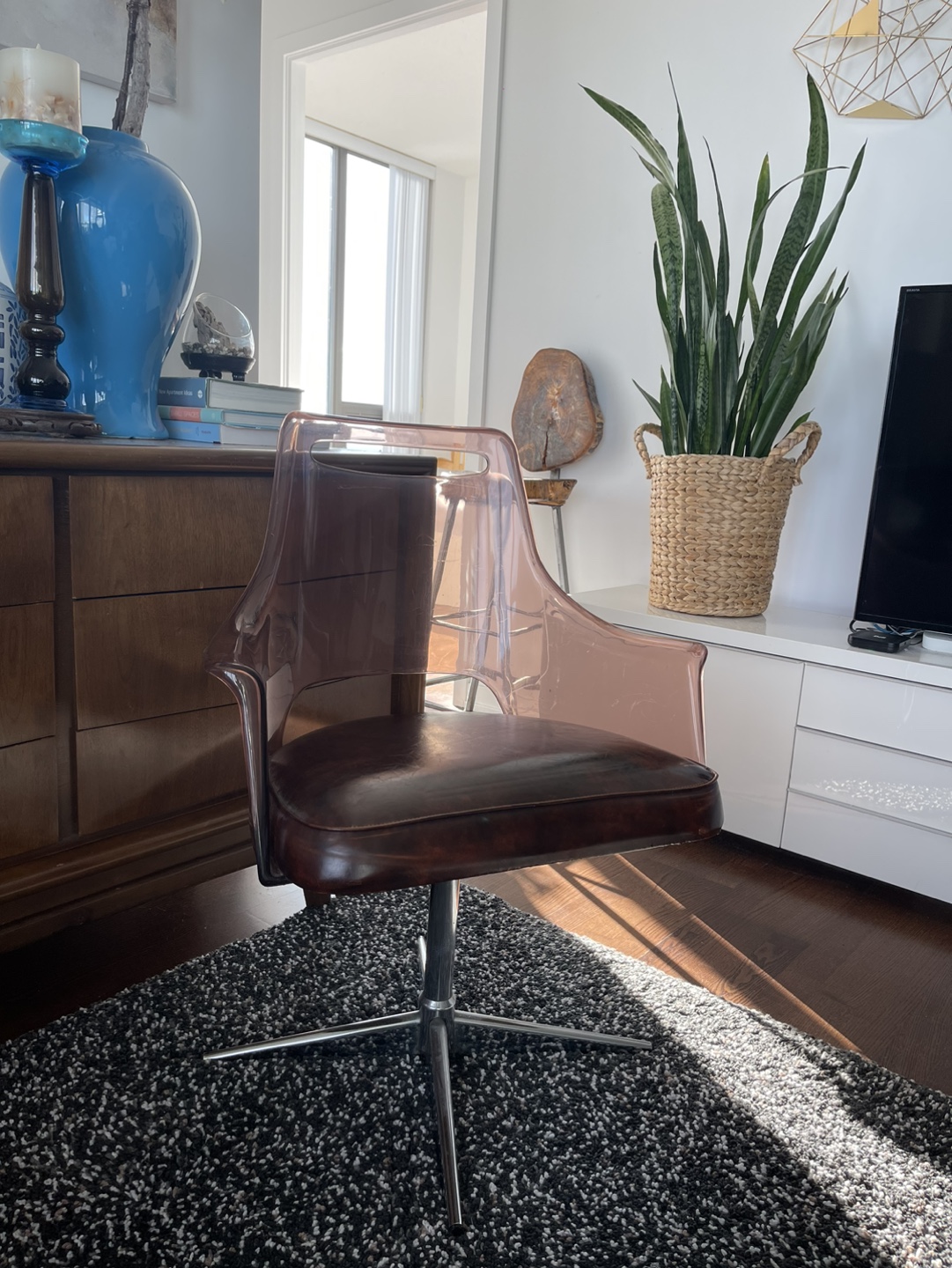 Vintage Mid Century Modern Swivel Chair - photo 5