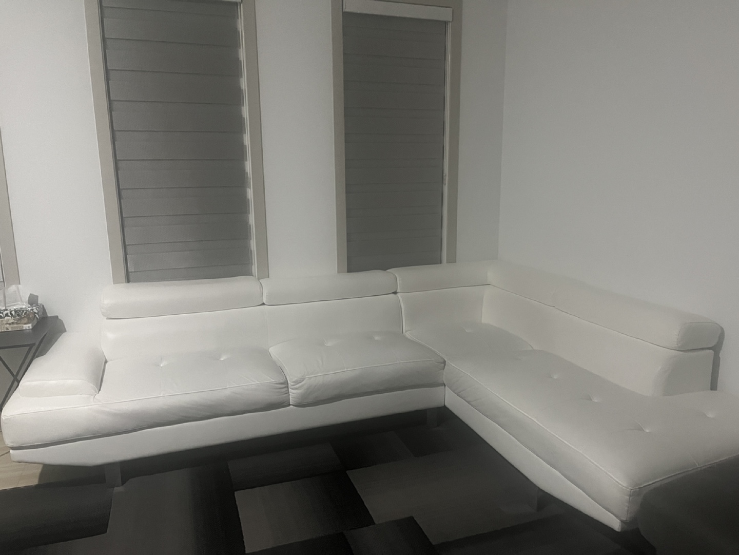 White Sectional Sofa - photo 2