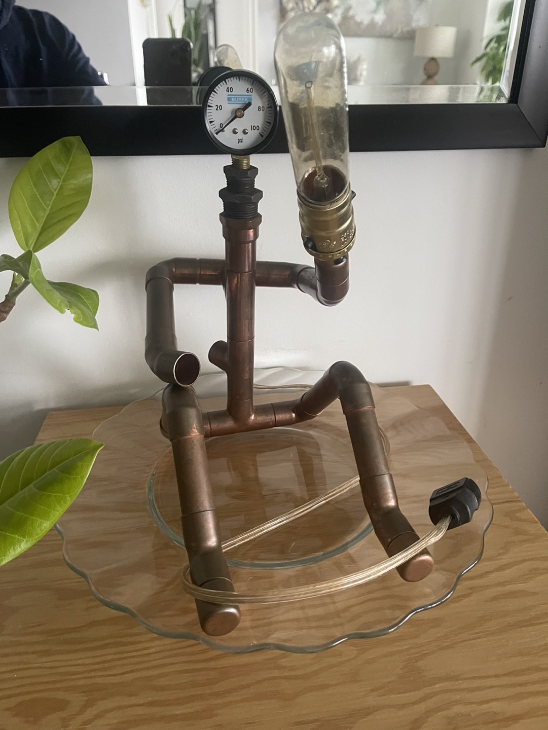 Copper Pipe Man Table Lamp - photo 2