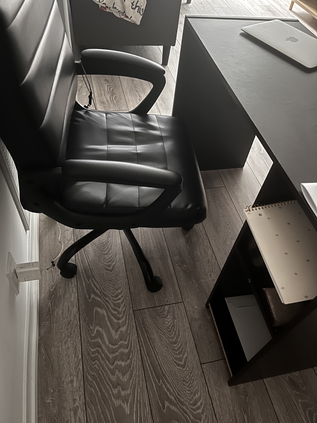 Black Office Chair and Table. 2 for 1 price