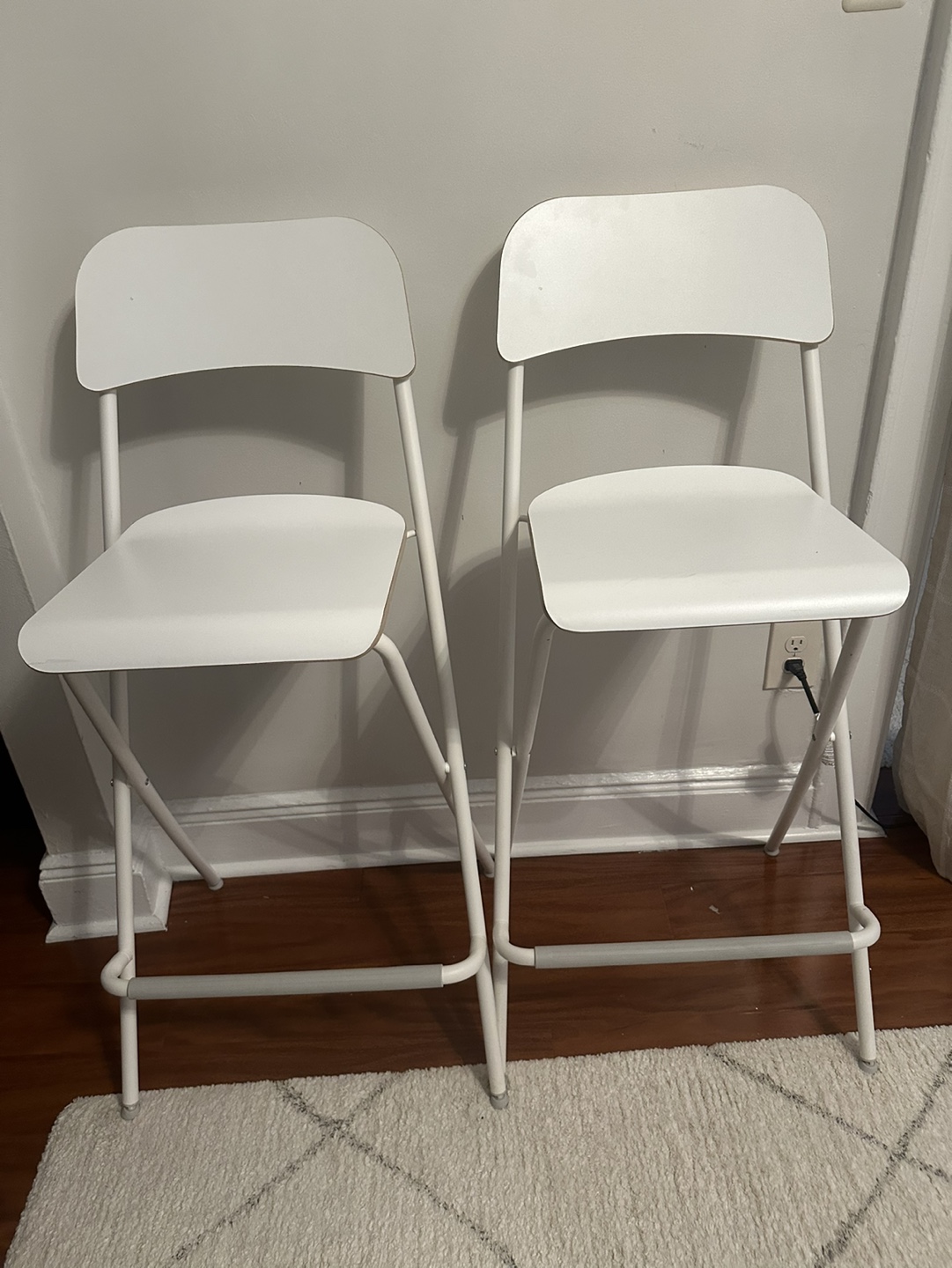 White Folding Bar Stools