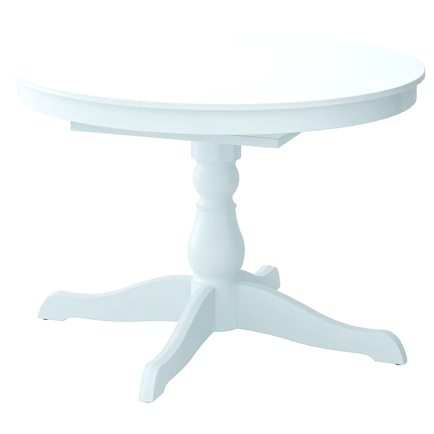White extendable Dining Table and Four Chairs image indicator(4)