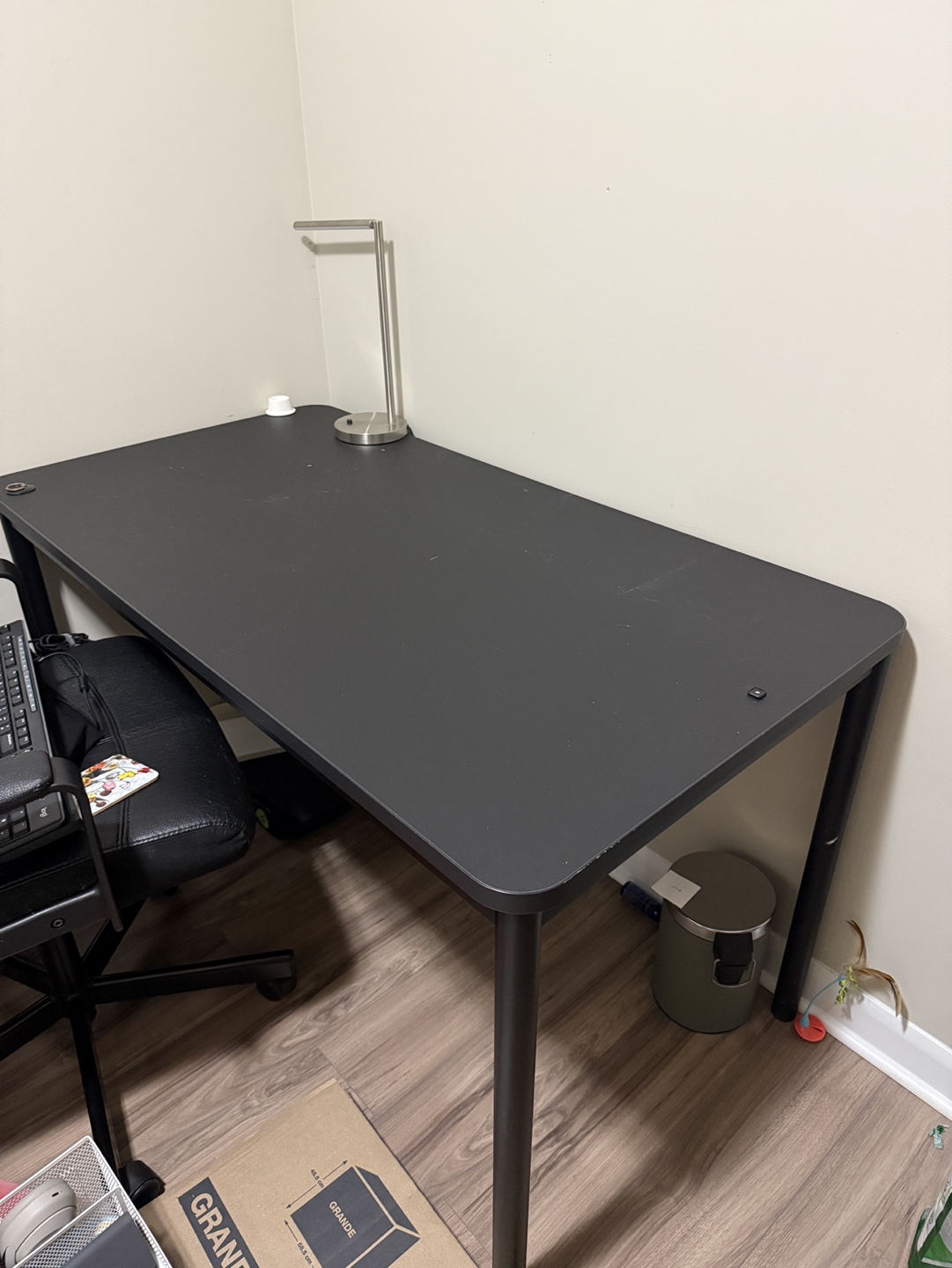 IKEA Black Desk and Office Chair - photo 4