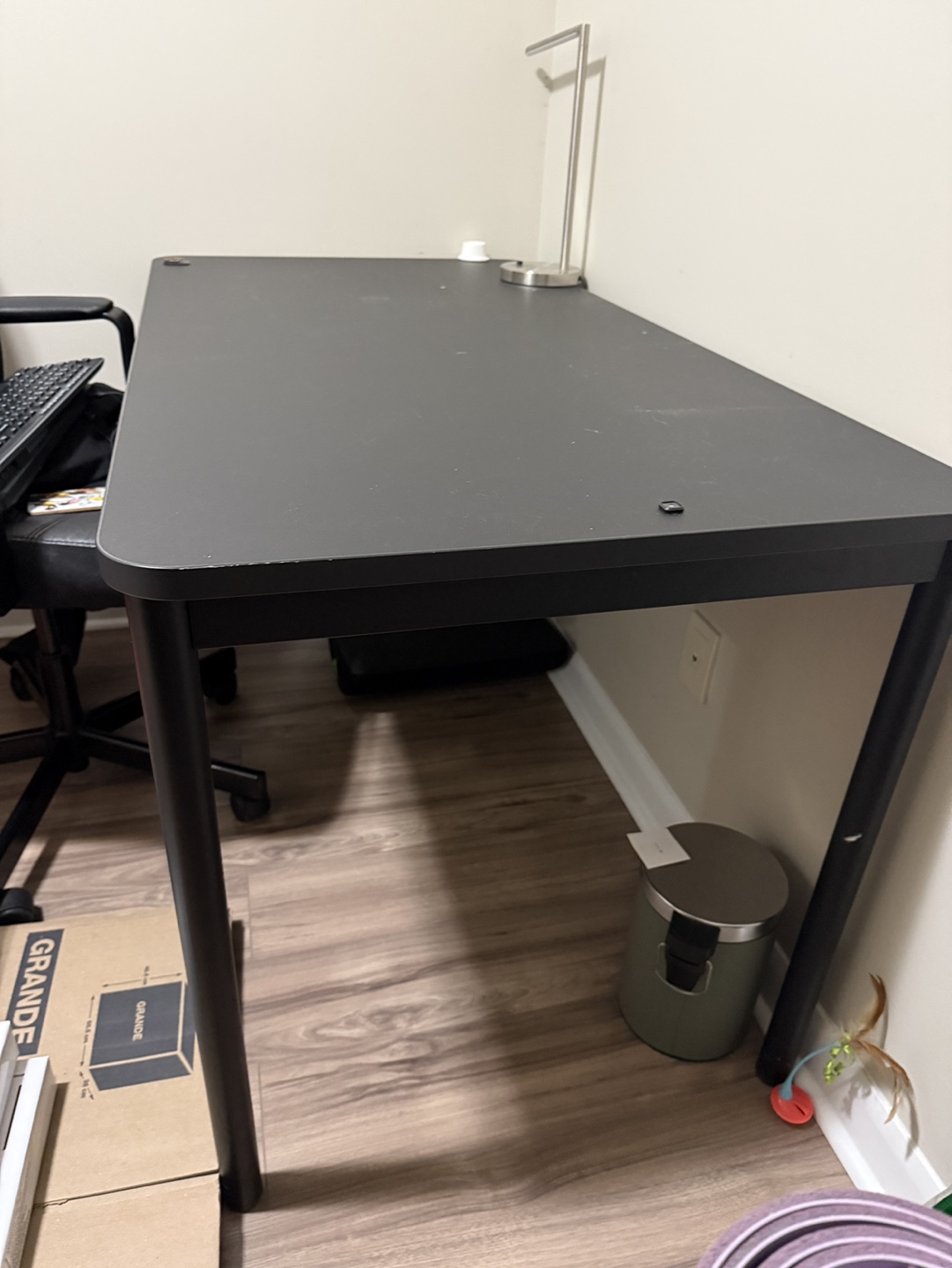 IKEA Black Desk and Office Chair - photo 3