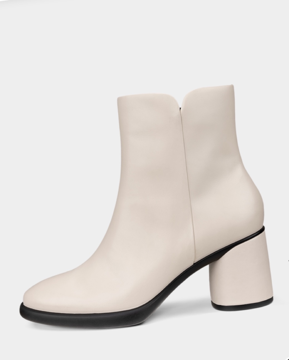 ECCO White Leather Ankle Boots - photo 5