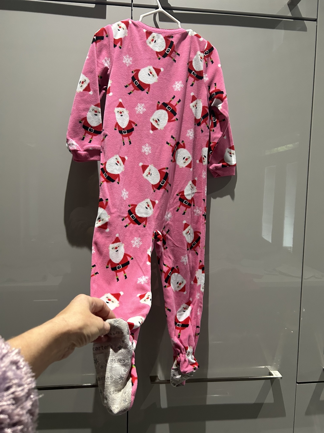 Carter's 3T Pink Santa Footed Pajamas - photo 4