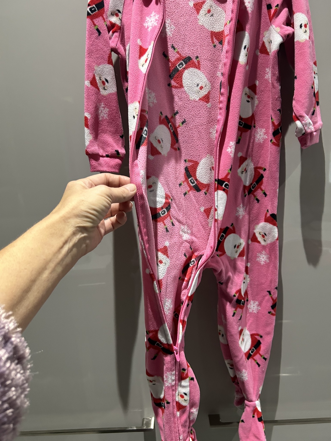 Carter's 3T Pink Santa Footed Pajamas - photo 3