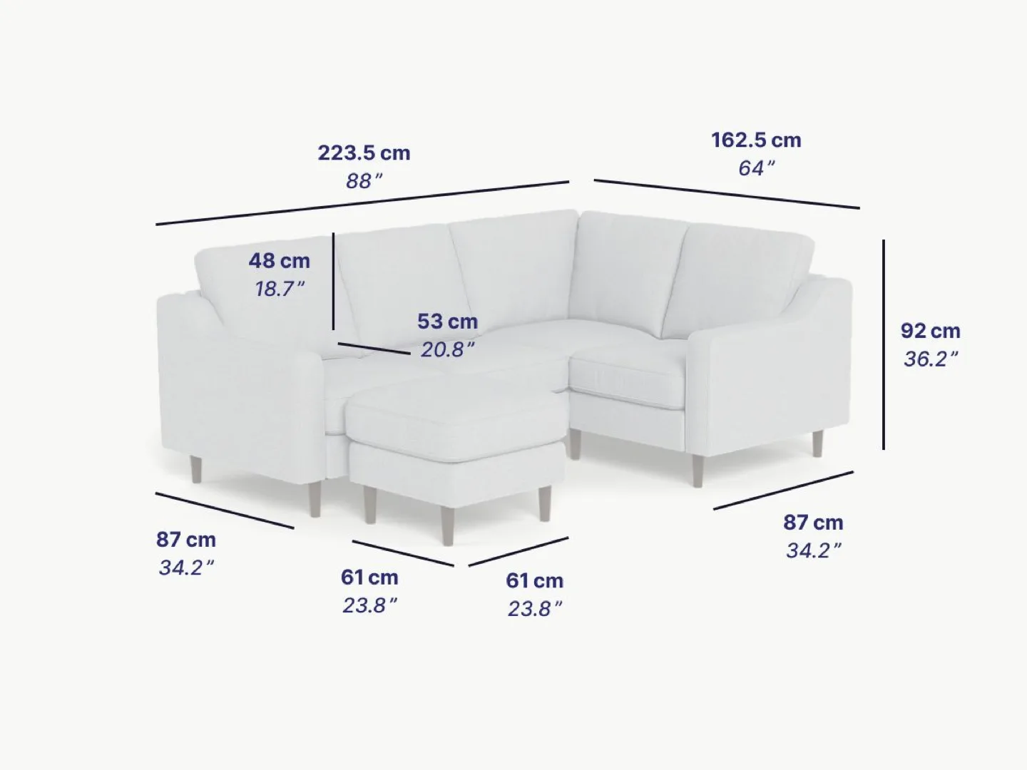 Cozey 4 Seat Sectional with Ottoman image indicator(5)