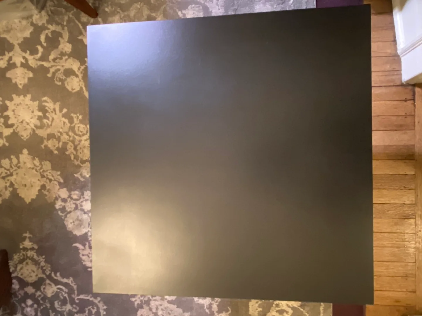 24” Sturdy Black Square Table with Chrome Legs image indicator(4)