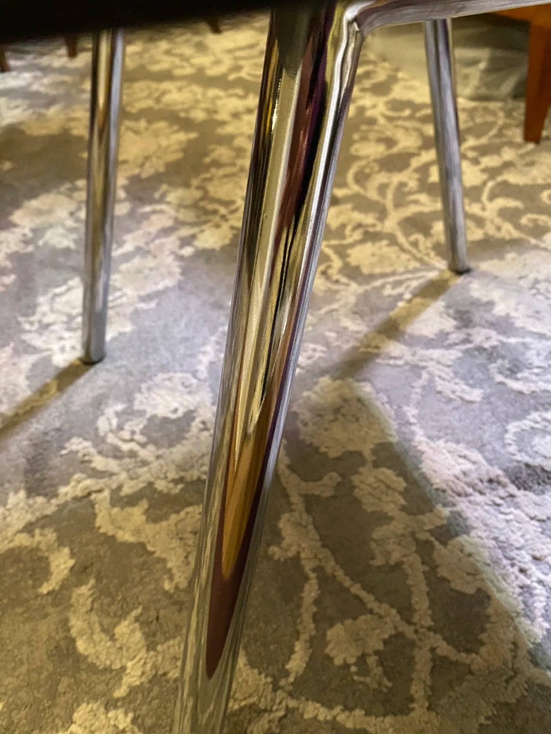 24” Sturdy Black Square Table with Chrome Legs image indicator(3)