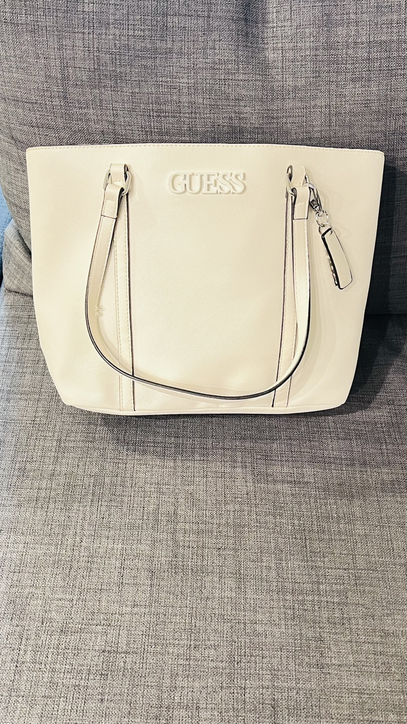 White Guess Tote Bag
