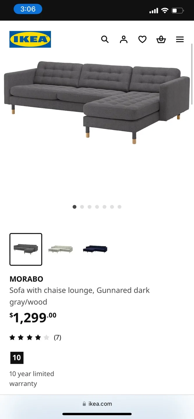 IKEA MORABO Sectional Sofa image indicator(3)