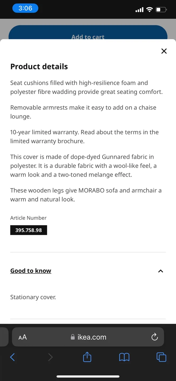 IKEA MORABO Sectional Sofa image indicator(4)