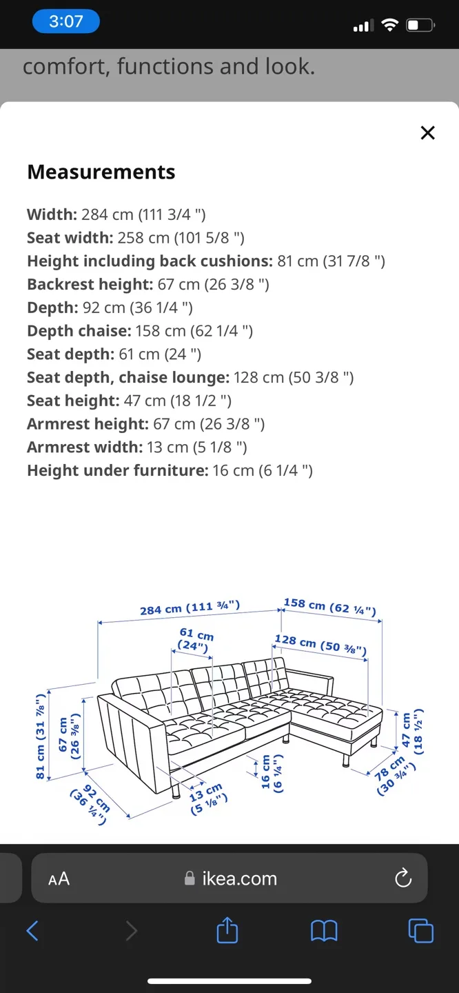 IKEA MORABO Sectional Sofa image indicator(5)