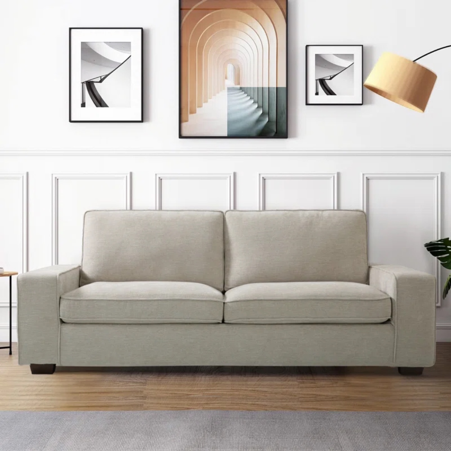 Beige Fabric Sofa