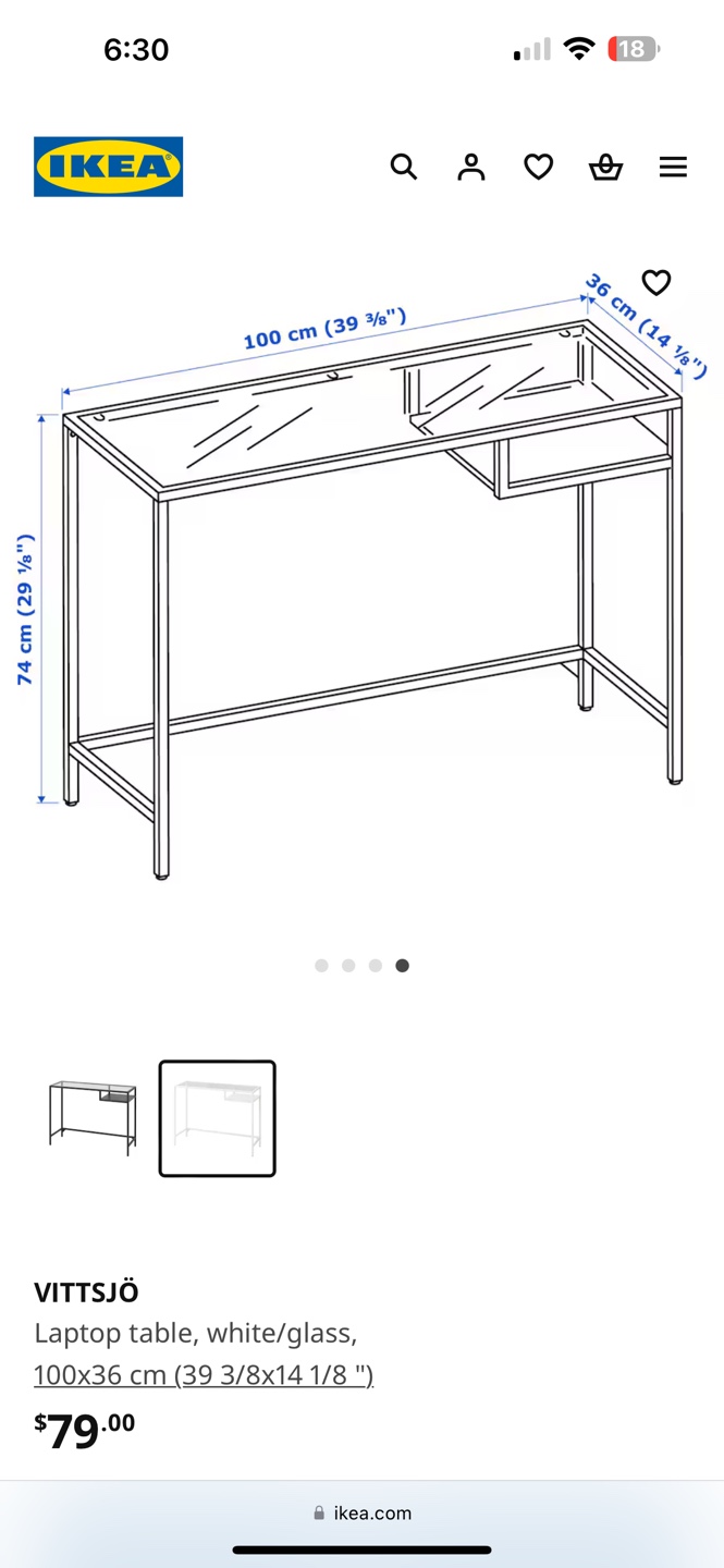 IKEA VITTSJÖ Table #freecycle - photo 3