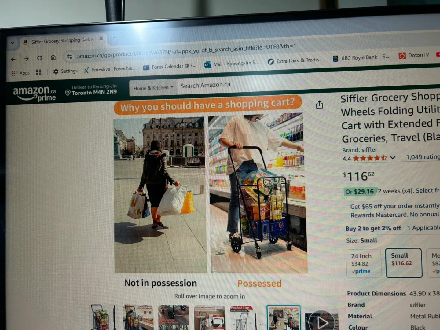 Grocery shopping cart image indicator(2)
