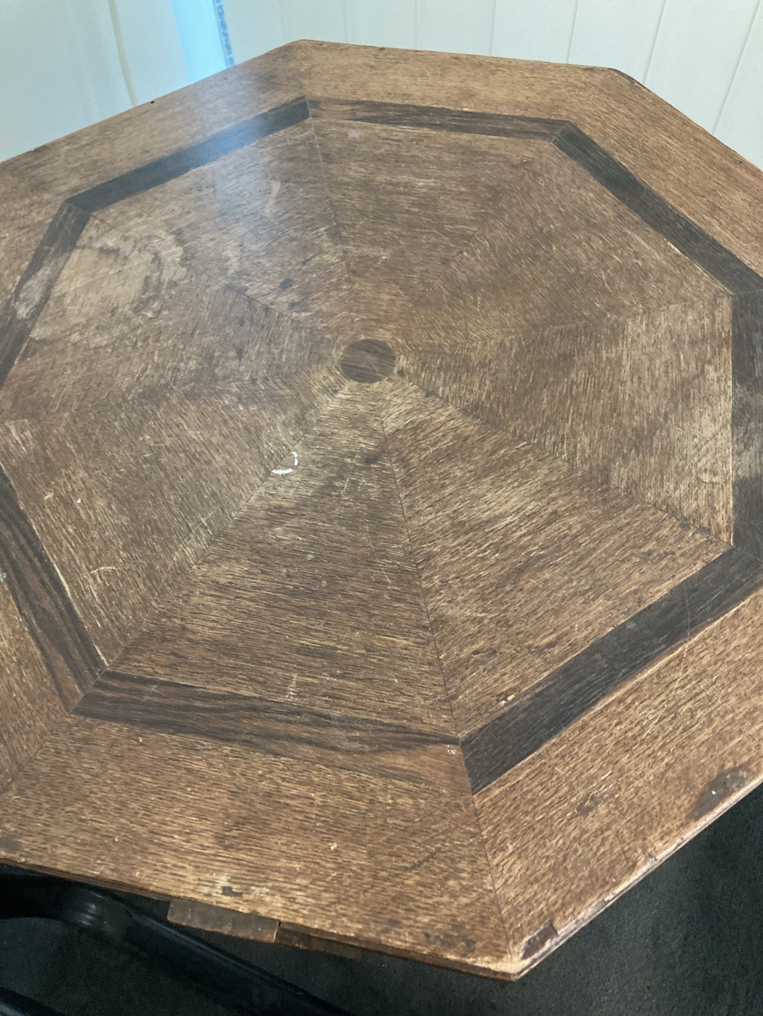 Octagonal Wooden Side Table - photo 2