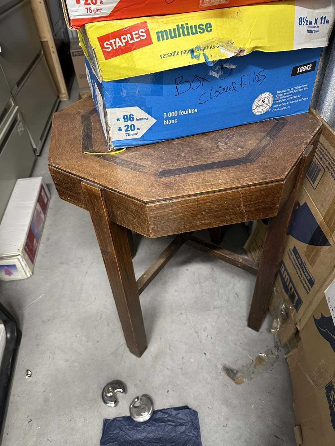 Octagonal Wooden Side Table