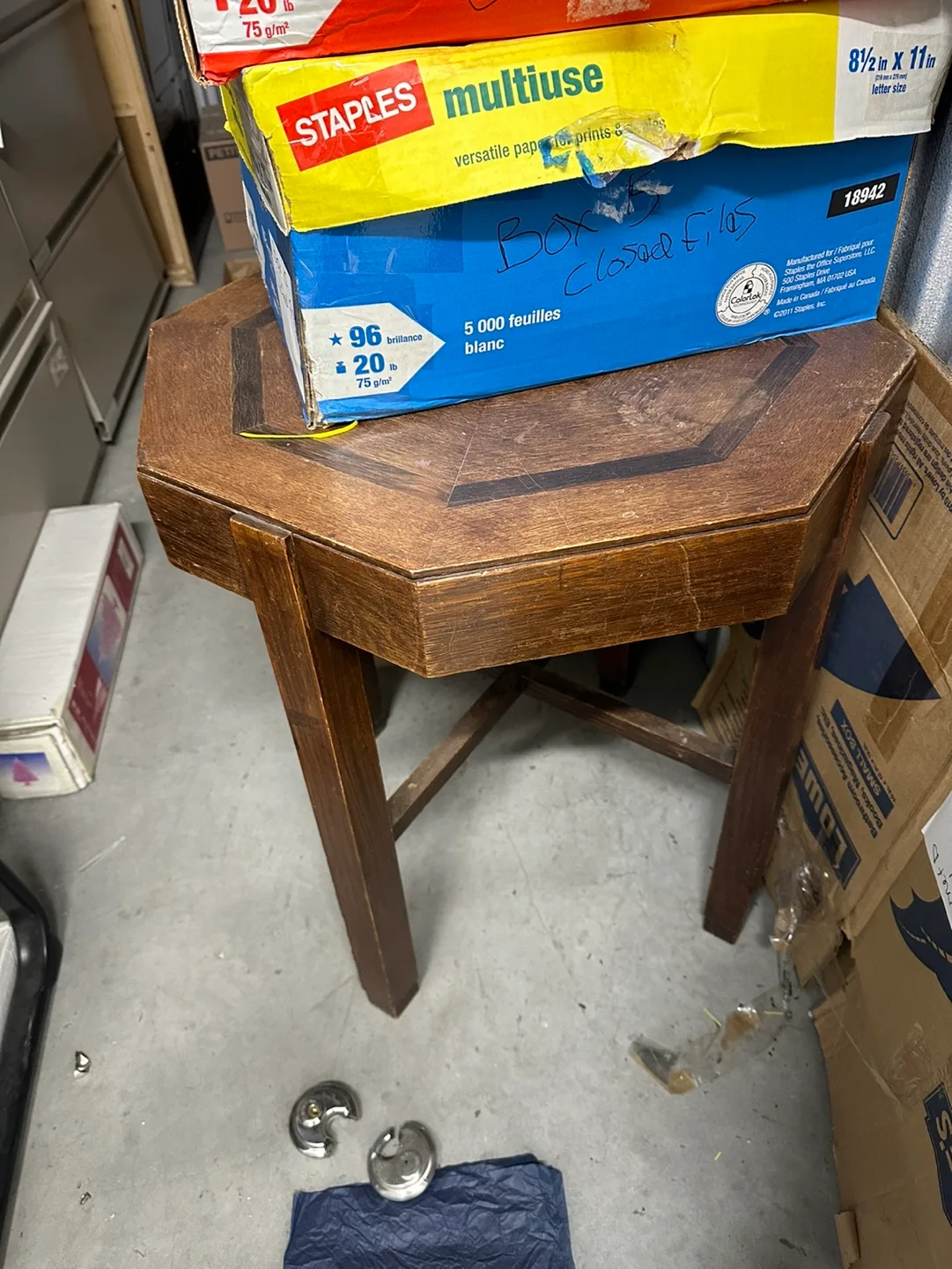 Octagonal Wooden Side Table