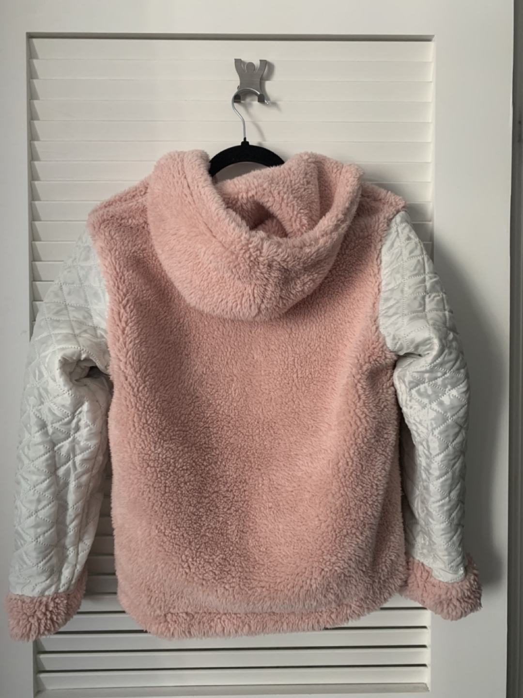 Double sided Denim / Pink & white hooded Jacket - photo 4