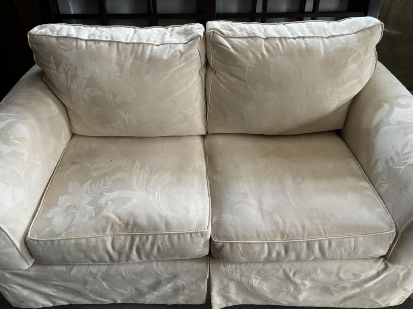 White Floral Couch