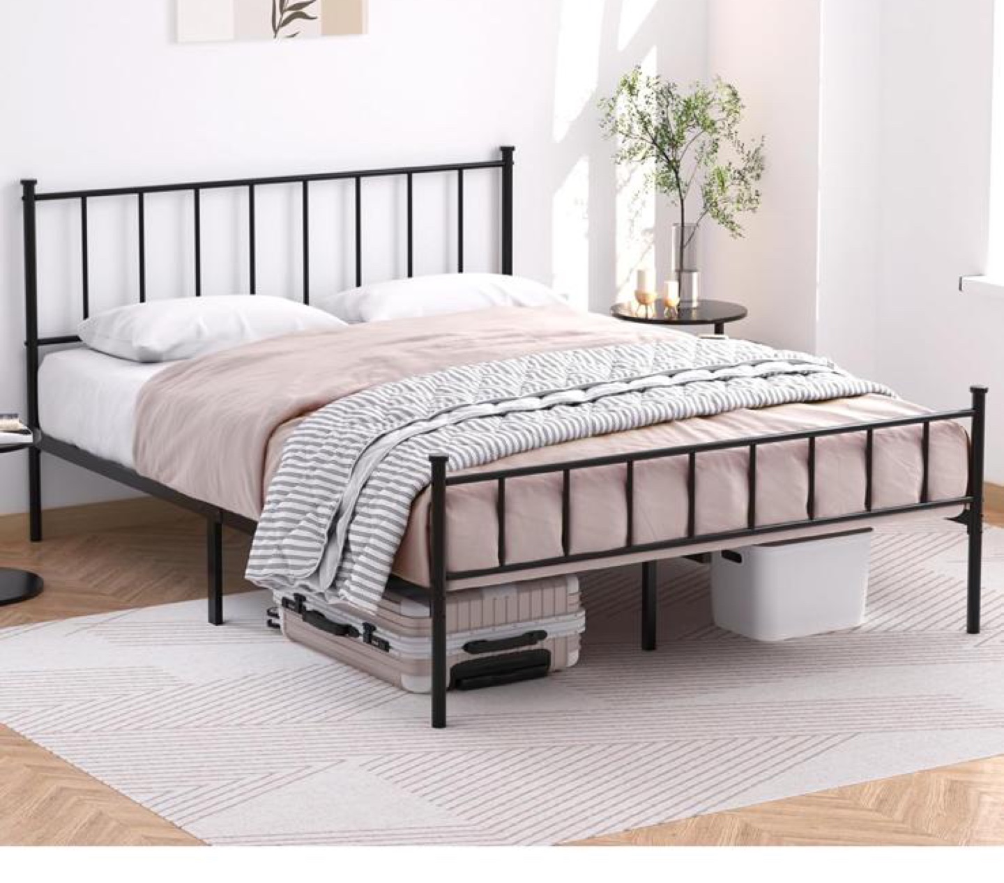 Metal Bed Frame queen size with 10’ inch mattress - photo 3